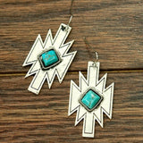 Mari Turquoise Aztec Earrings