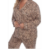 Cheetah Cat Nap Long Pajamas - Plus